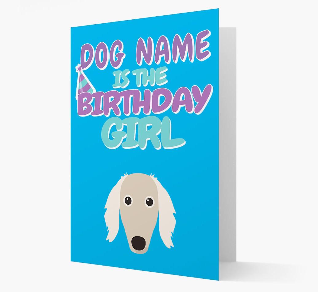 'Birthday Girl' Card with {breedFullName} Icon