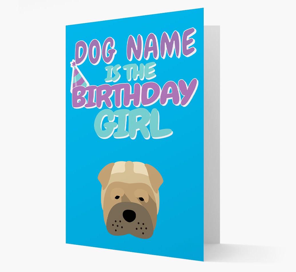'Birthday Girl' Card with {breedFullName} Icon