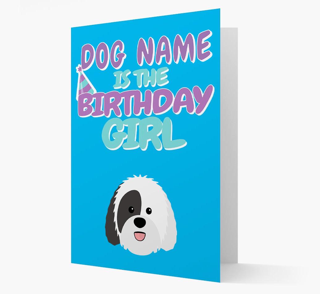 'Birthday Girl' Card with {breedFullName} Icon