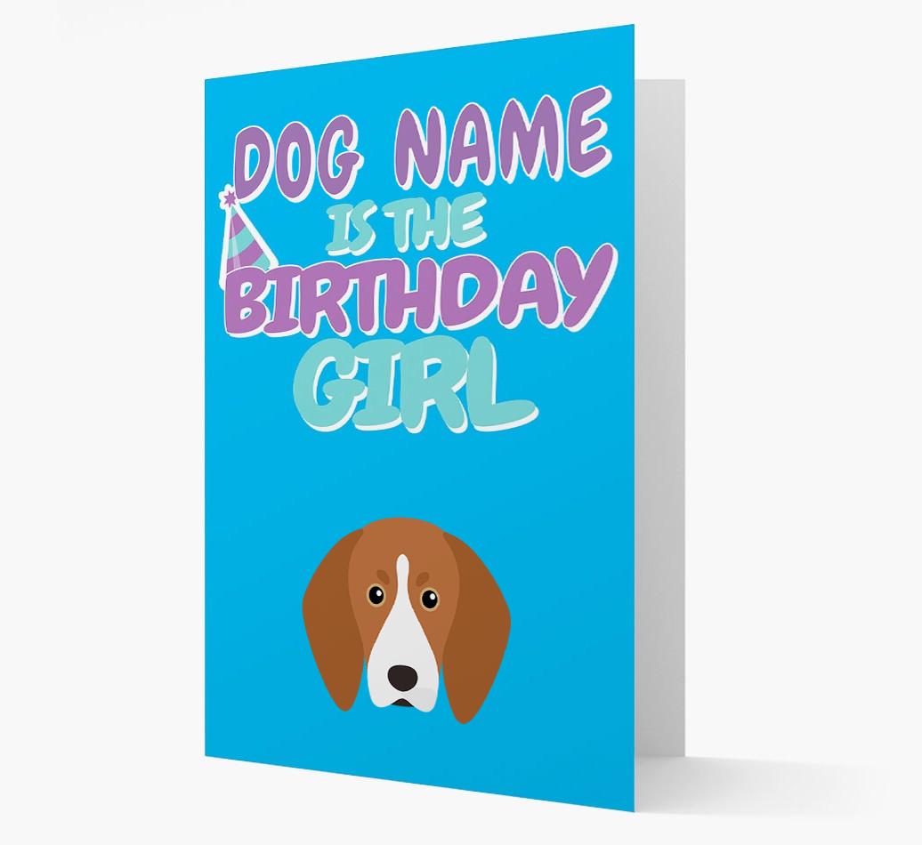 'Birthday Girl' Card with {breedFullName} Icon