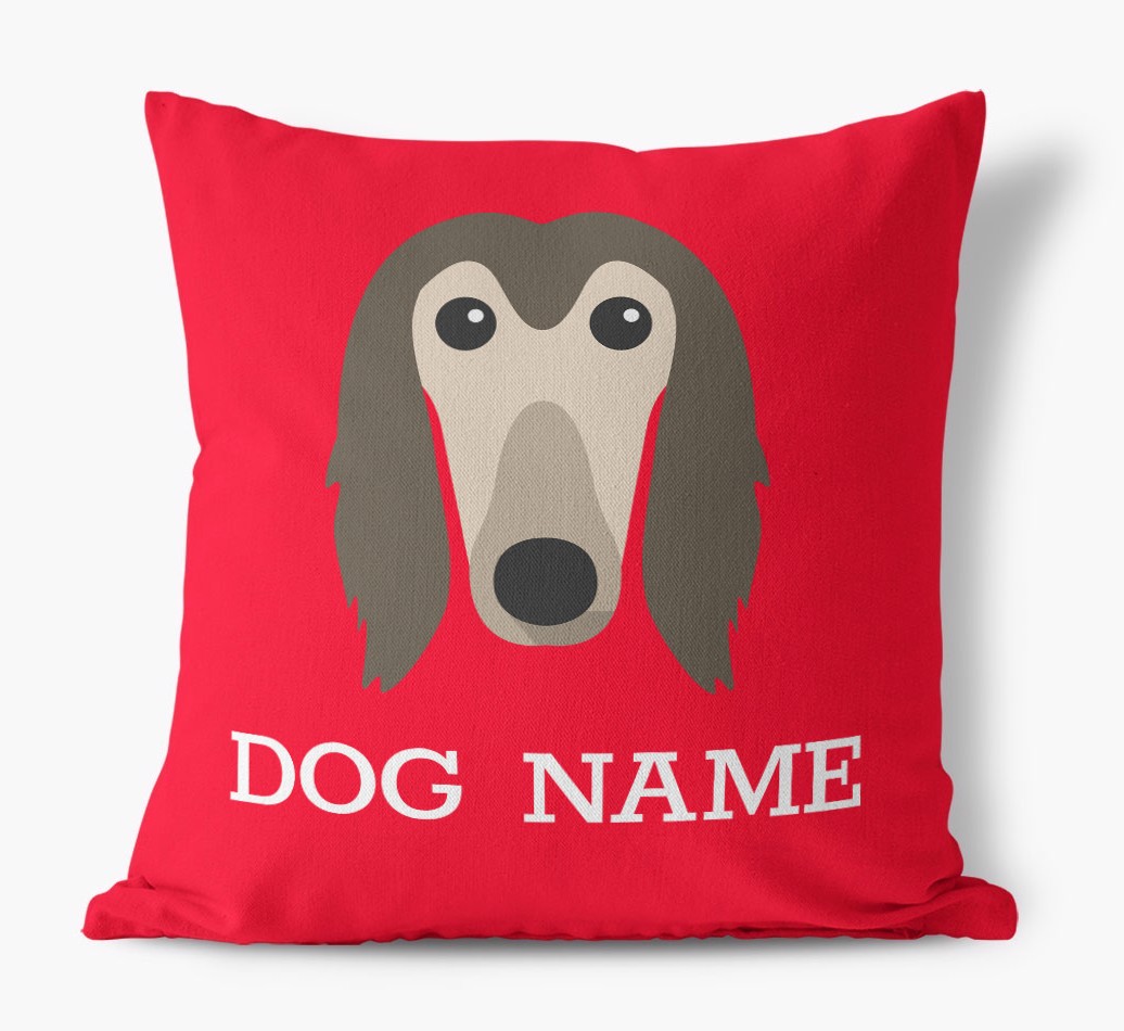 {dogsName}'s Icon: Personalised {breedFullName} Canvas Cushion