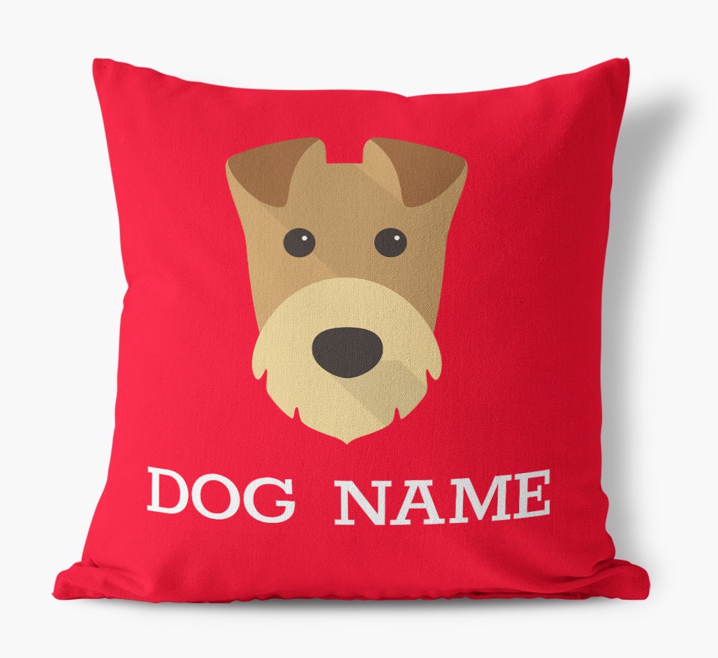{dogsName}'s Icon: Personalised {breedFullName} Canvas Cushion