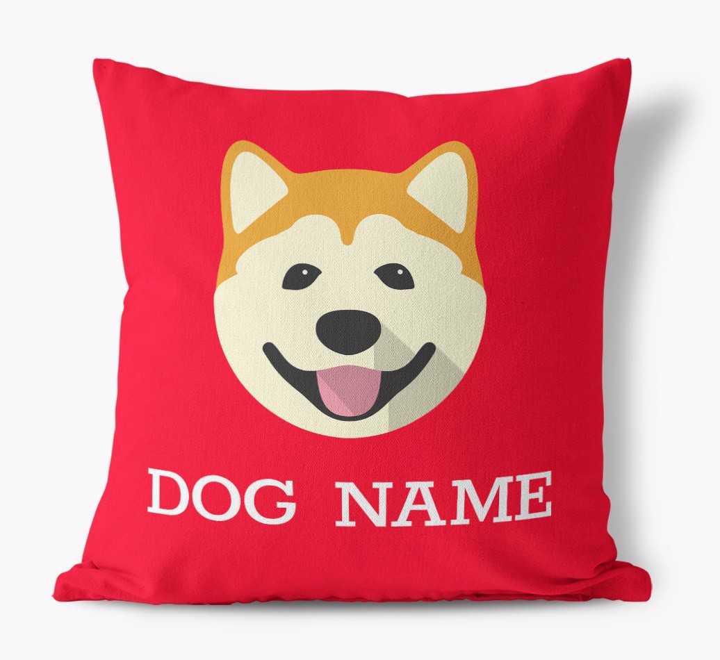 {dogsName}'s Icon: Personalised {breedFullName} Canvas Cushion
