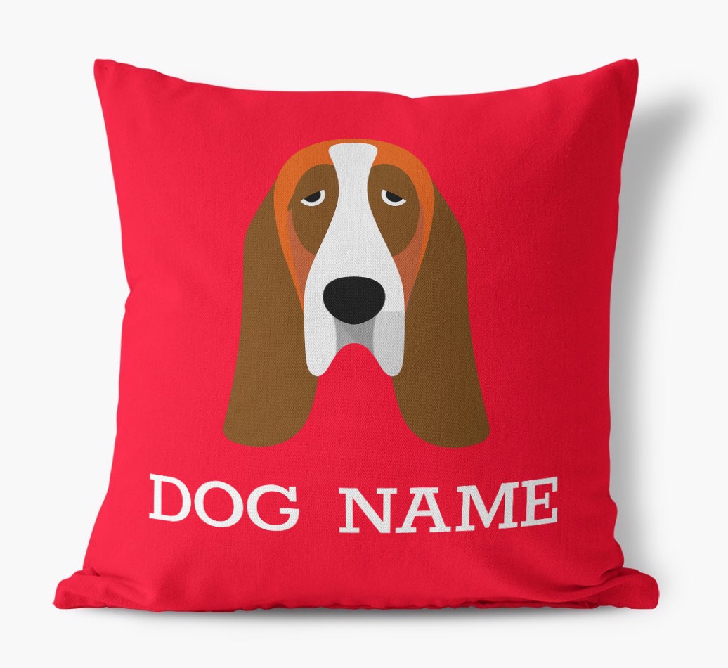 {dogsName}'s Icon: Personalised {breedFullName} Canvas Cushion