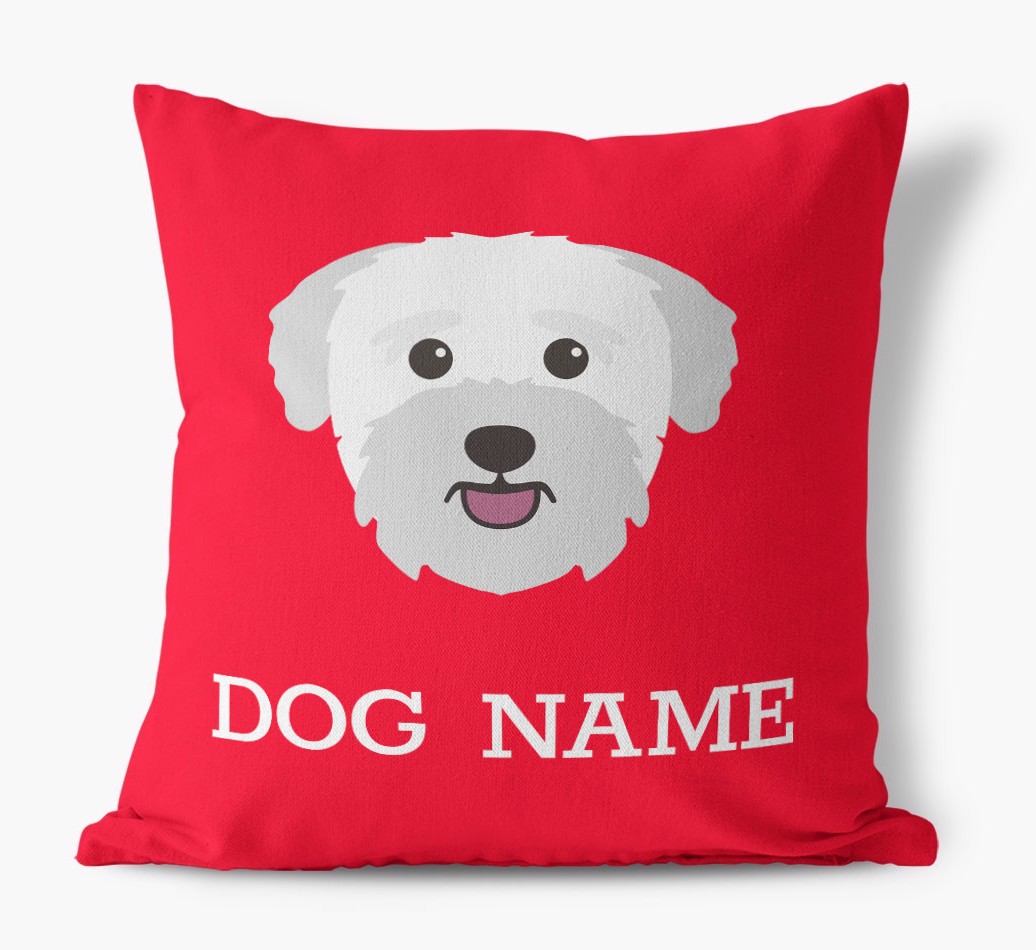 {dogsName}'s Icon: Personalised {breedFullName} Canvas Cushion