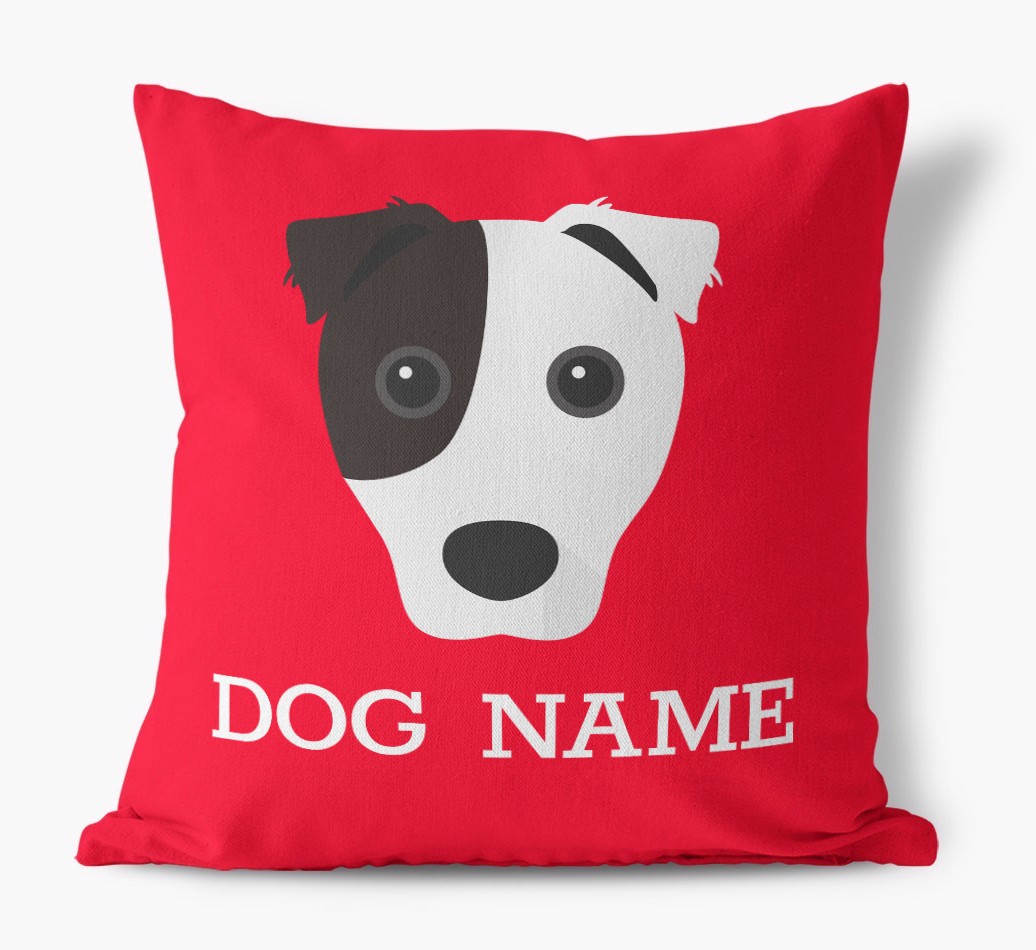 {dogsName}'s Icon: Personalised {breedFullName} Canvas Cushion