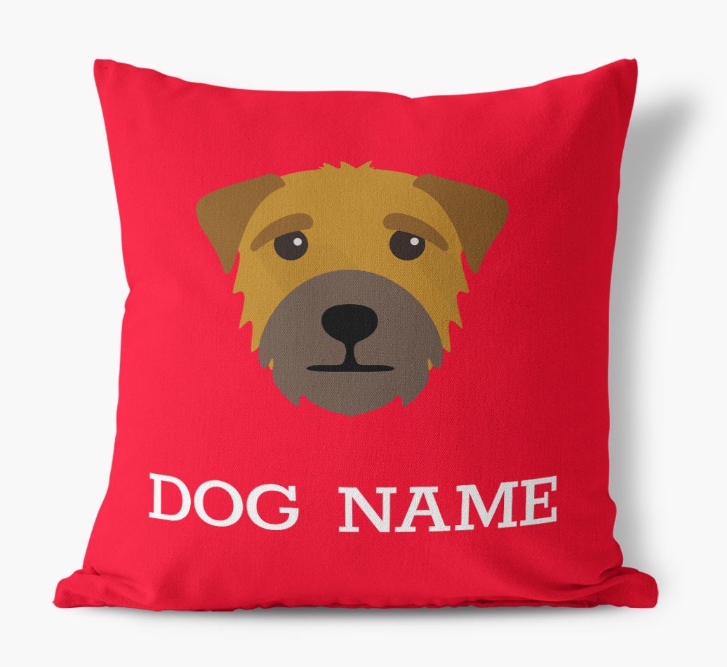 {dogsName}'s Icon: Personalised {breedFullName} Canvas Cushion