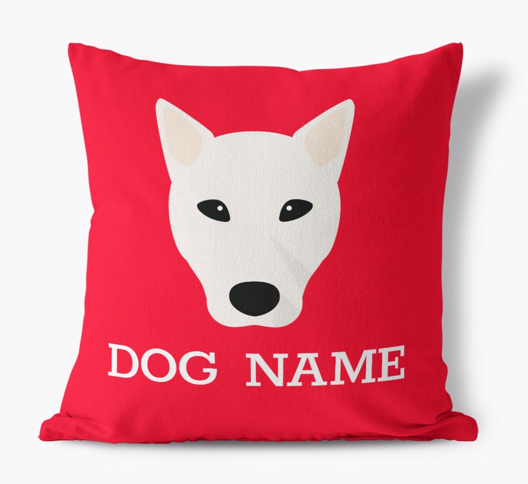 {dogsName}'s Icon: Personalised {breedFullName} Canvas Cushion