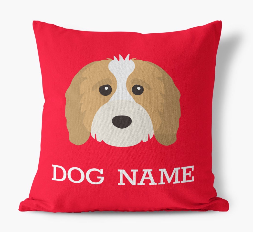 {dogsName}'s Icon: Personalised {breedFullName} Canvas Cushion