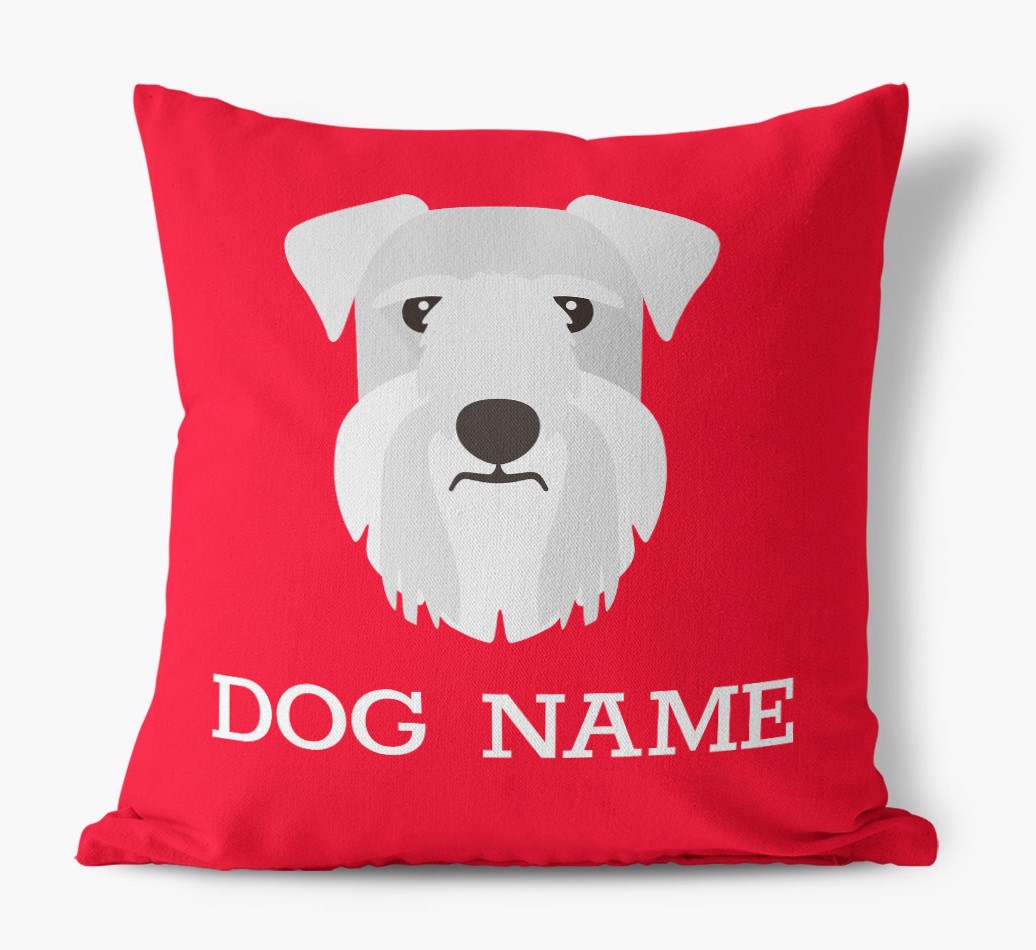 {dogsName}'s Icon: Personalised {breedFullName} Canvas Cushion