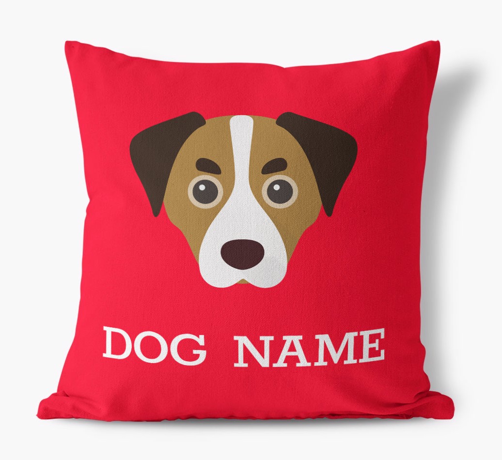 {dogsName}'s Icon: Personalised {breedFullName} Canvas Cushion
