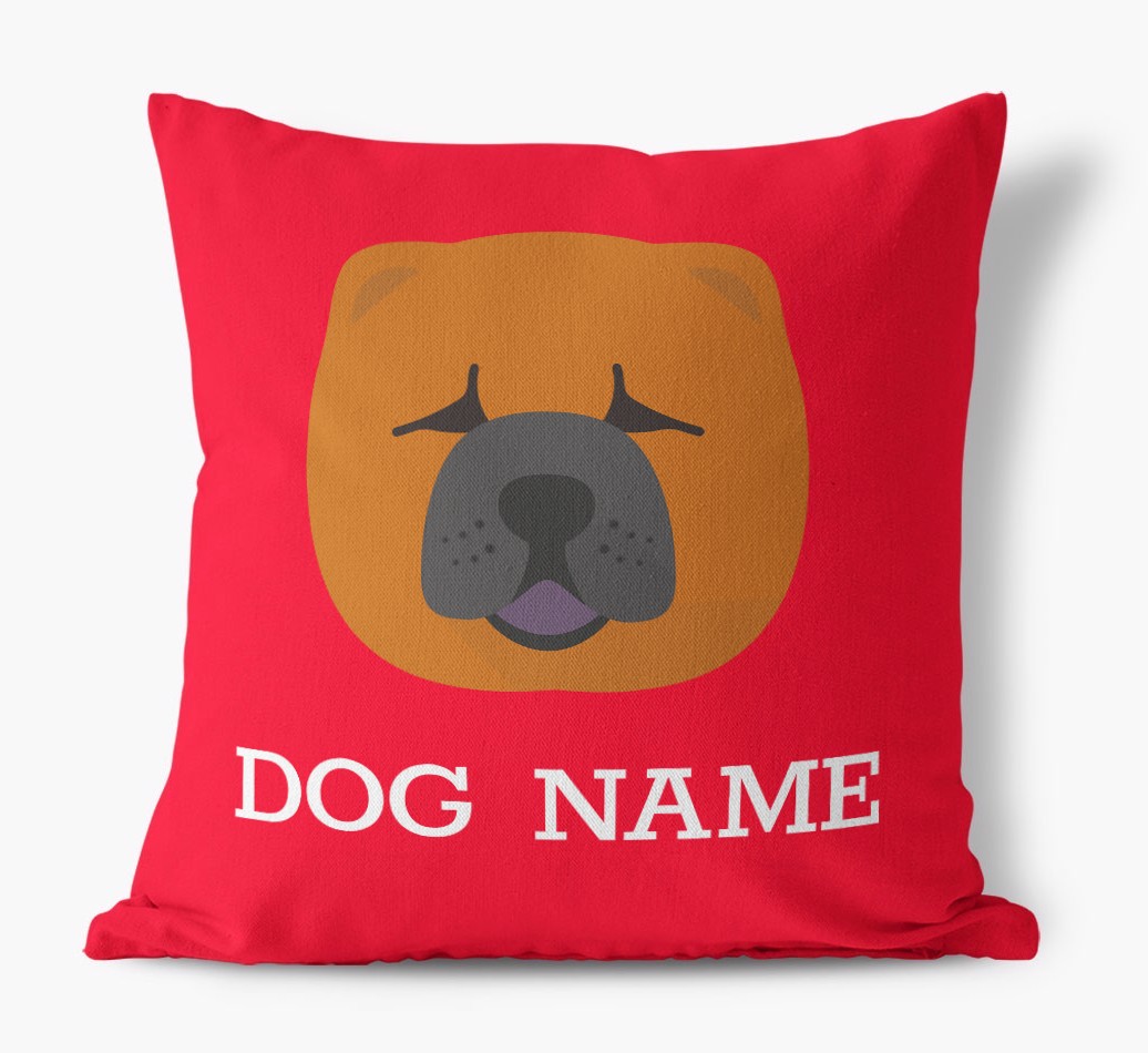 {dogsName}'s Icon: Personalised {breedFullName} Canvas Cushion