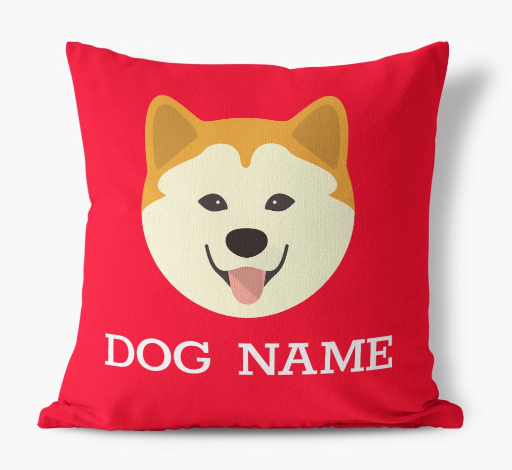 {dogsName}'s Icon: Personalised {breedFullName} Canvas Cushion