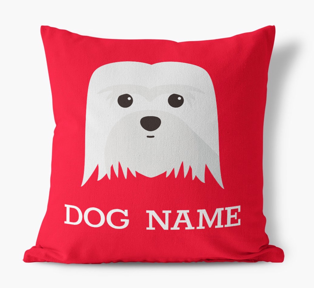 {dogsName}'s Icon: Personalised {breedFullName} Canvas Cushion
