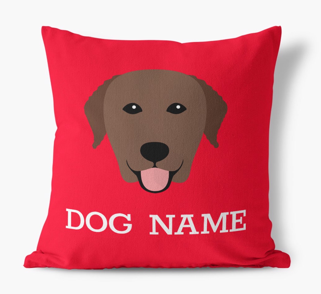 {dogsName}'s Icon: Personalised {breedFullName} Canvas Cushion