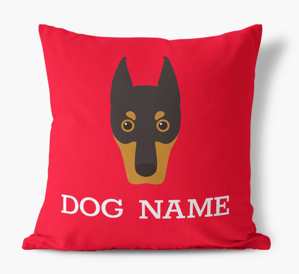 {dogsName}'s Icon: Personalised {breedFullName} Canvas Cushion