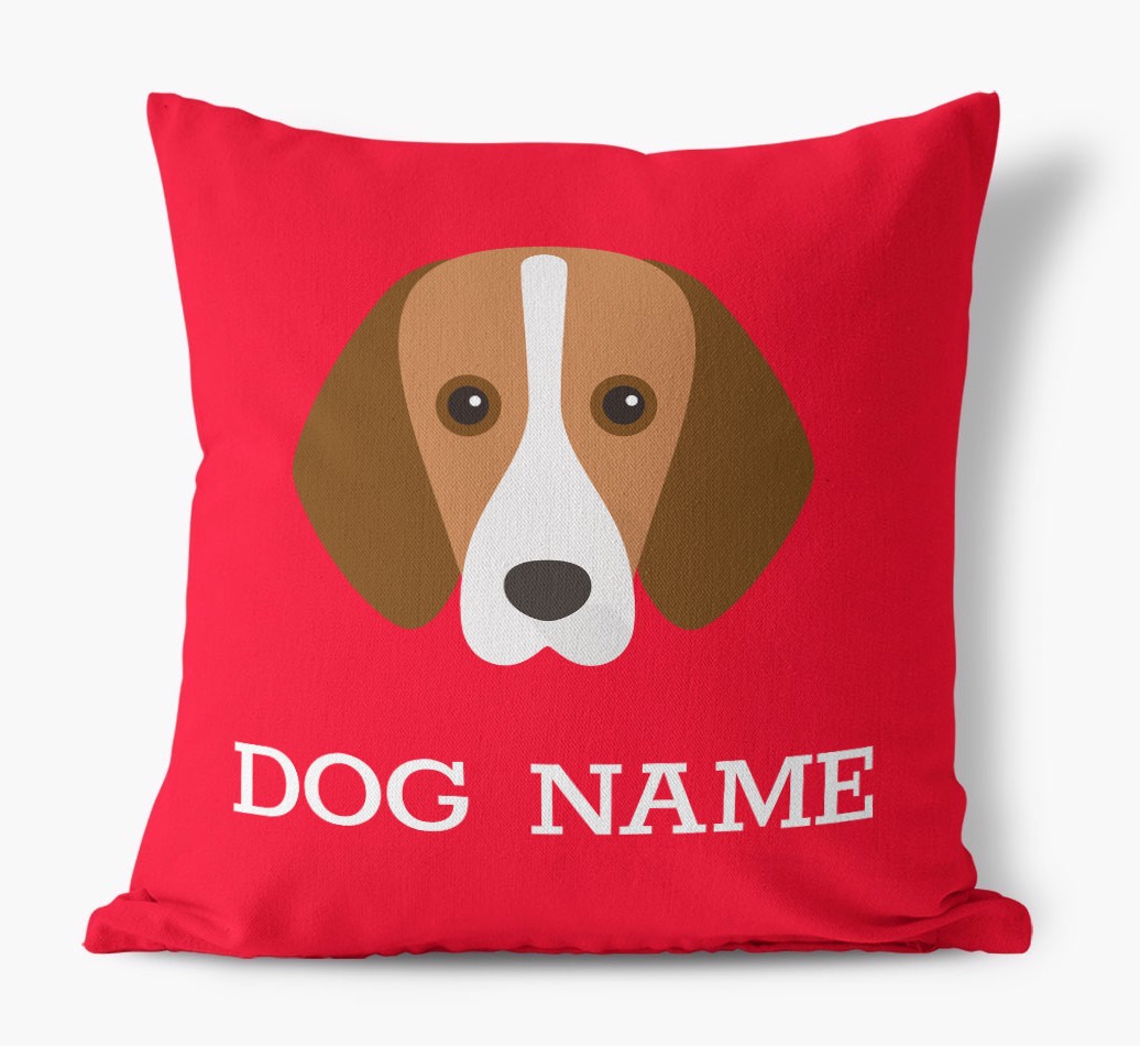 {dogsName}'s Icon: Personalised {breedFullName} Canvas Cushion