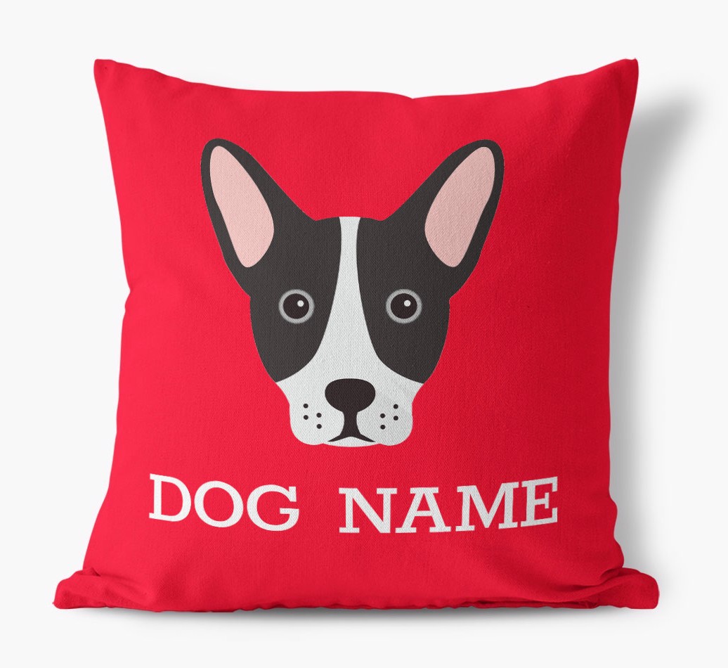 {dogsName}'s Icon: Personalised {breedFullName} Canvas Cushion