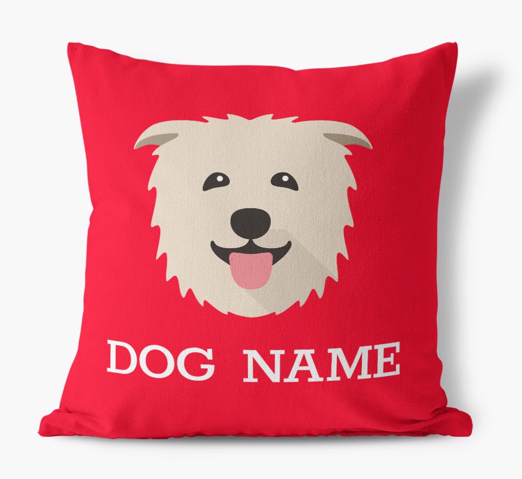 {dogsName}'s Icon: Personalised {breedFullName} Canvas Cushion