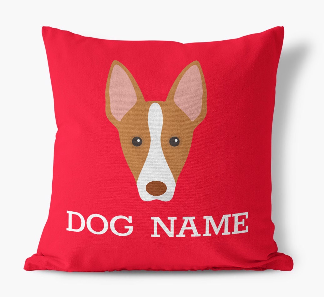 {dogsName}'s Icon: Personalised {breedFullName} Canvas Cushion