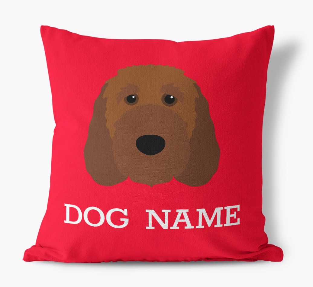 {dogsName}'s Icon: Personalised {breedFullName} Canvas Cushion