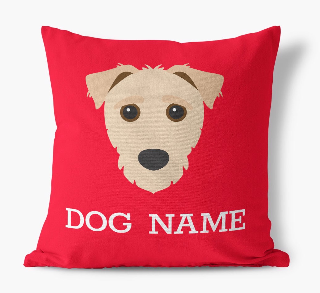 {dogsName}'s Icon: Personalised {breedFullName} Canvas Cushion