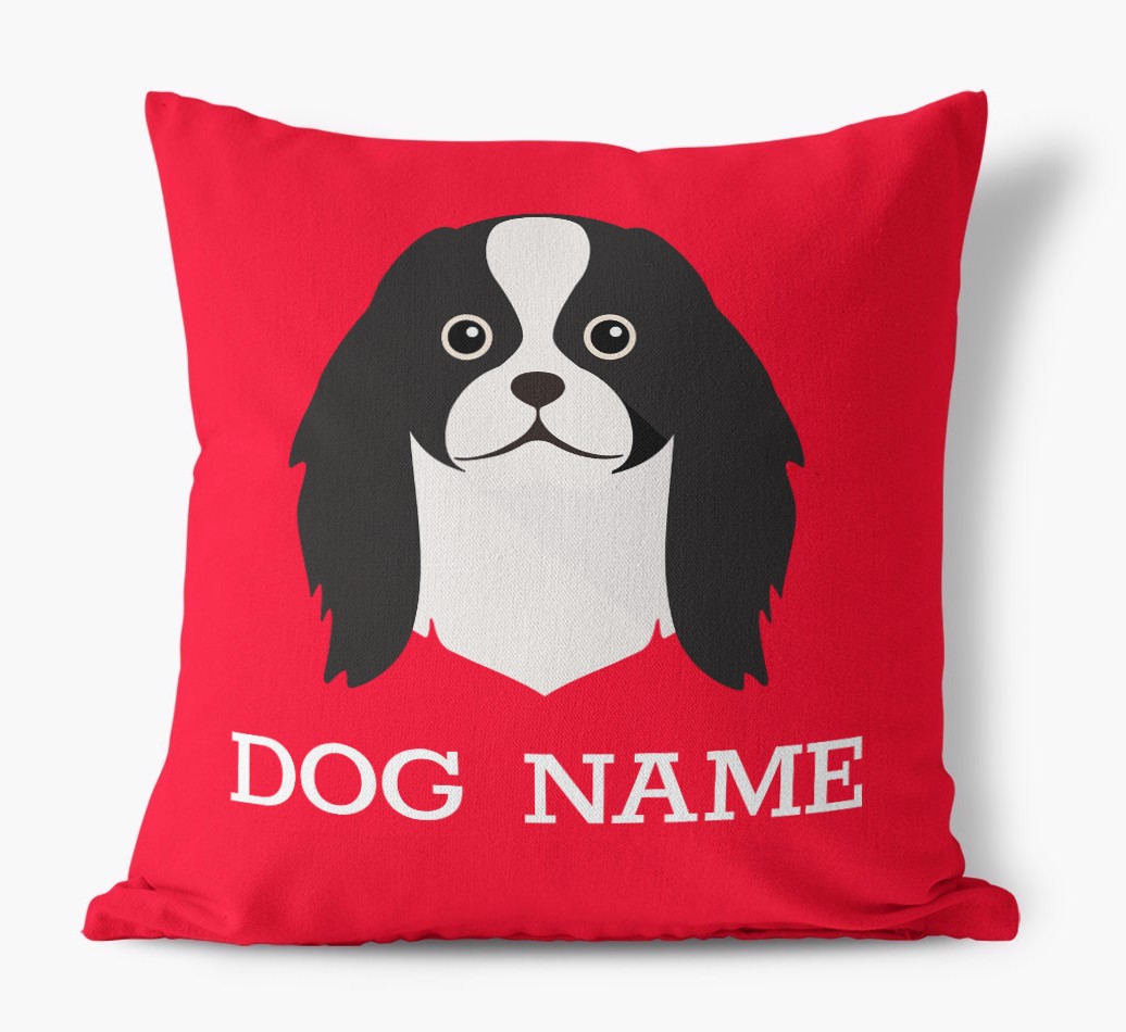 {dogsName}'s Icon: Personalised {breedFullName} Canvas Cushion