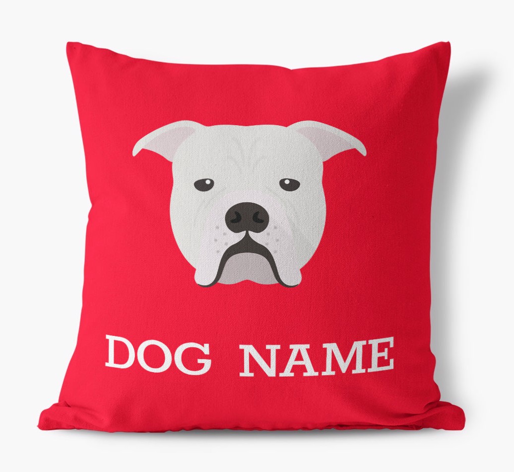 {dogsName}'s Icon: Personalised {breedFullName} Canvas Cushion