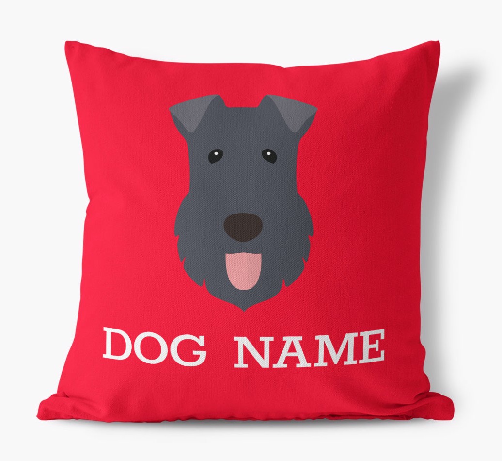 {dogsName}'s Icon: Personalised {breedFullName} Canvas Cushion