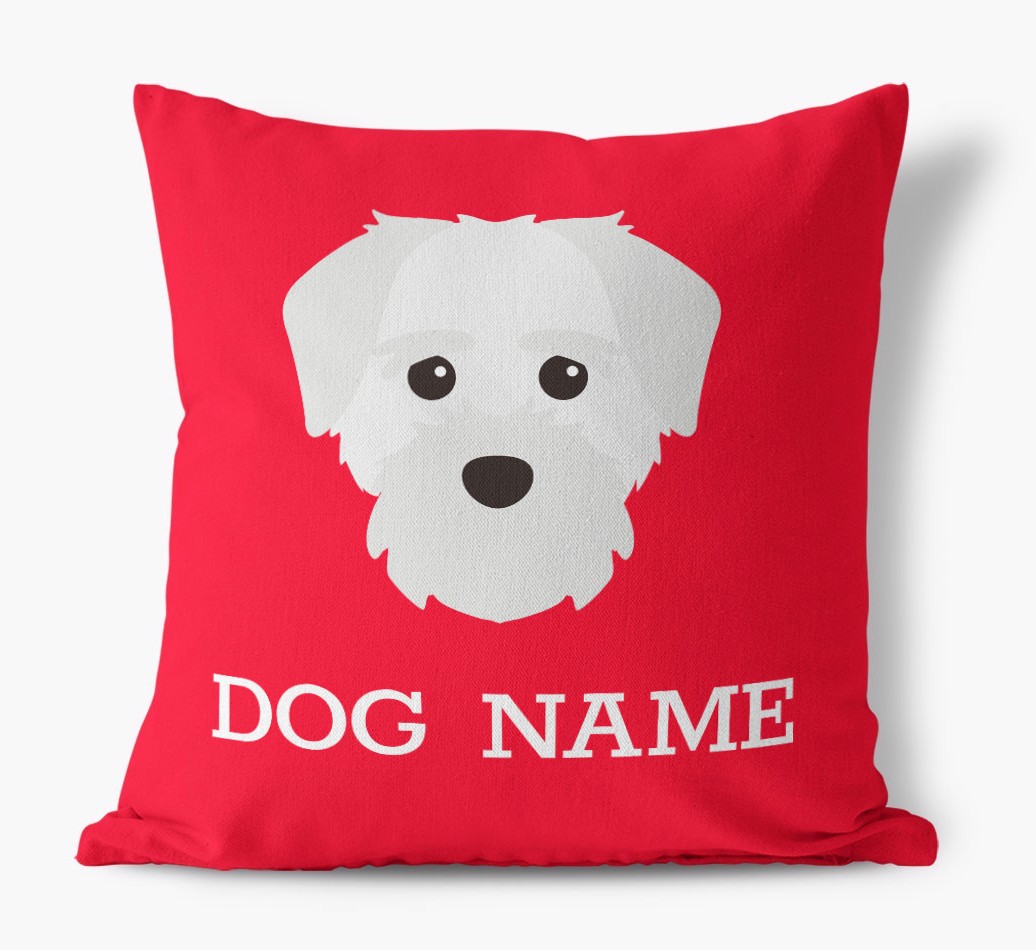 {dogsName}'s Icon: Personalised {breedFullName} Canvas Cushion