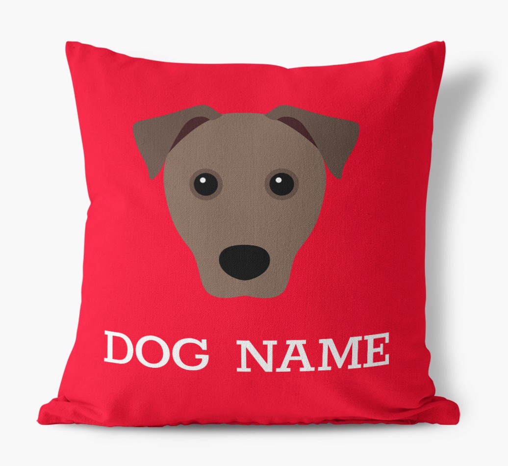{dogsName}'s Icon: Personalised {breedFullName} Canvas Cushion