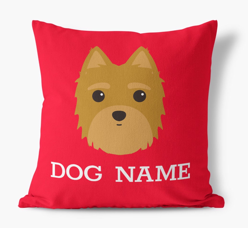 {dogsName}'s Icon: Personalised {breedFullName} Canvas Cushion