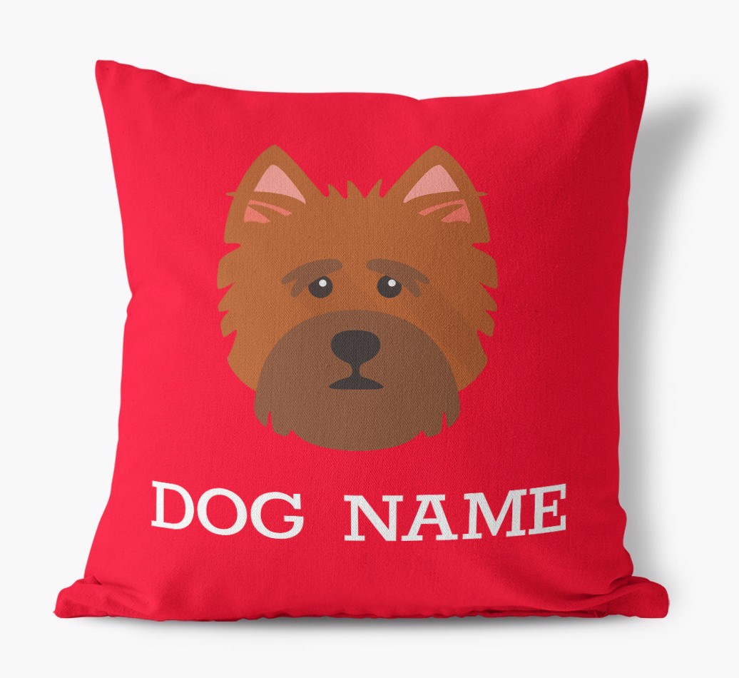 {dogsName}'s Icon: Personalised {breedFullName} Canvas Cushion