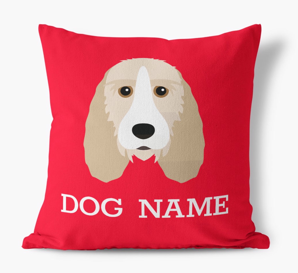 {dogsName}'s Icon: Personalised {breedFullName} Canvas Cushion