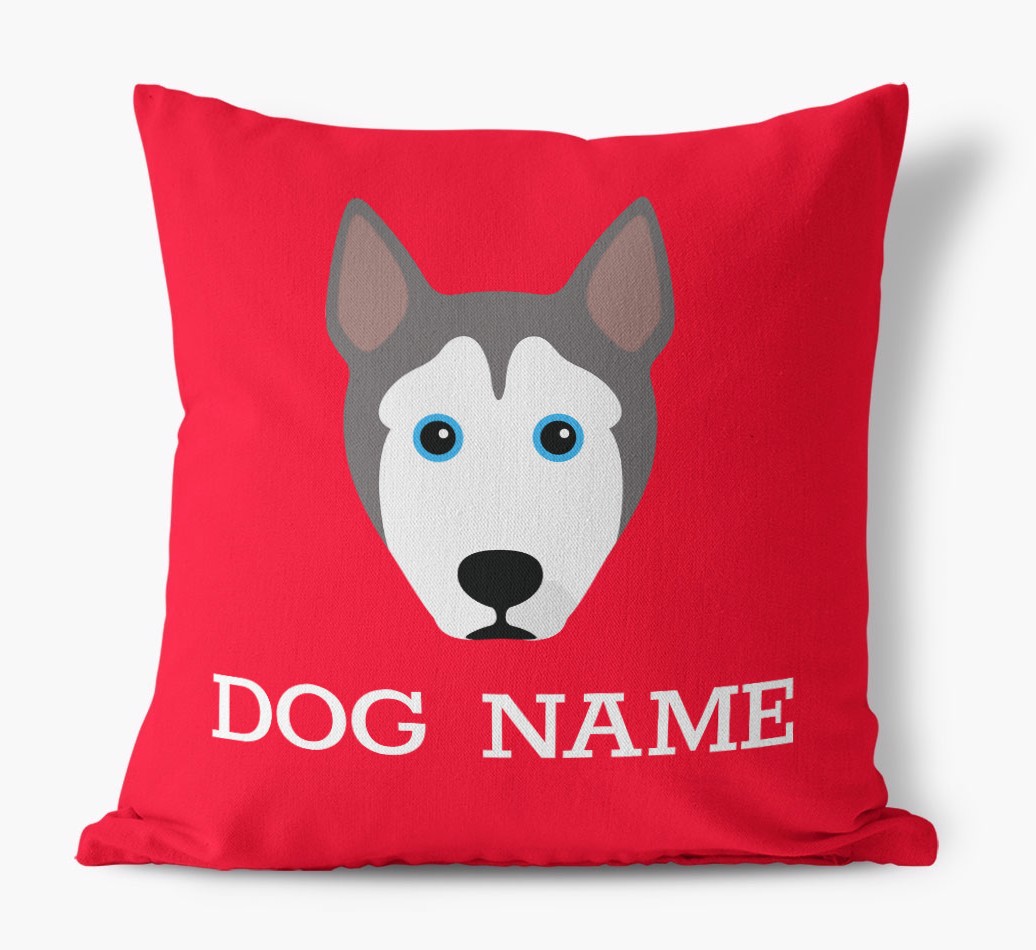{dogsName}'s Icon: Personalised {breedFullName} Canvas Cushion