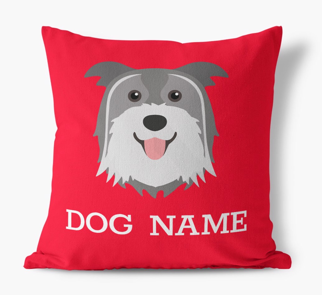 {dogsName}'s Icon: Personalised {breedFullName} Canvas Cushion