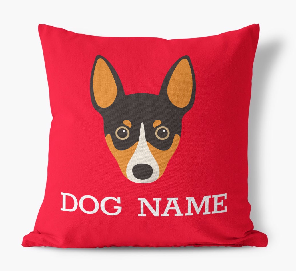 {dogsName}'s Icon: Personalised {breedFullName} Canvas Cushion