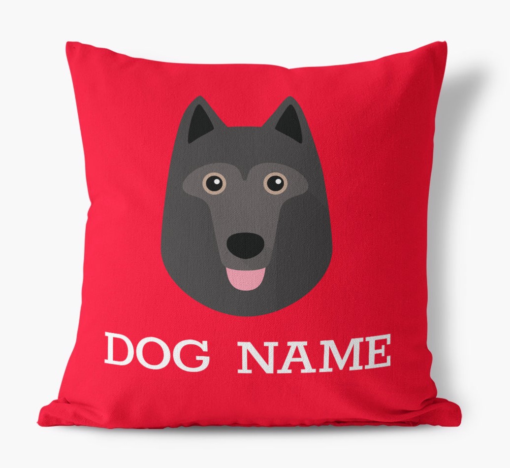 {dogsName}'s Icon: Personalised {breedFullName} Canvas Cushion