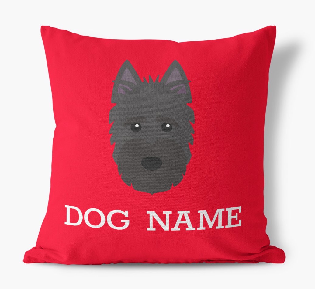 {dogsName}'s Icon: Personalised {breedFullName} Canvas Cushion