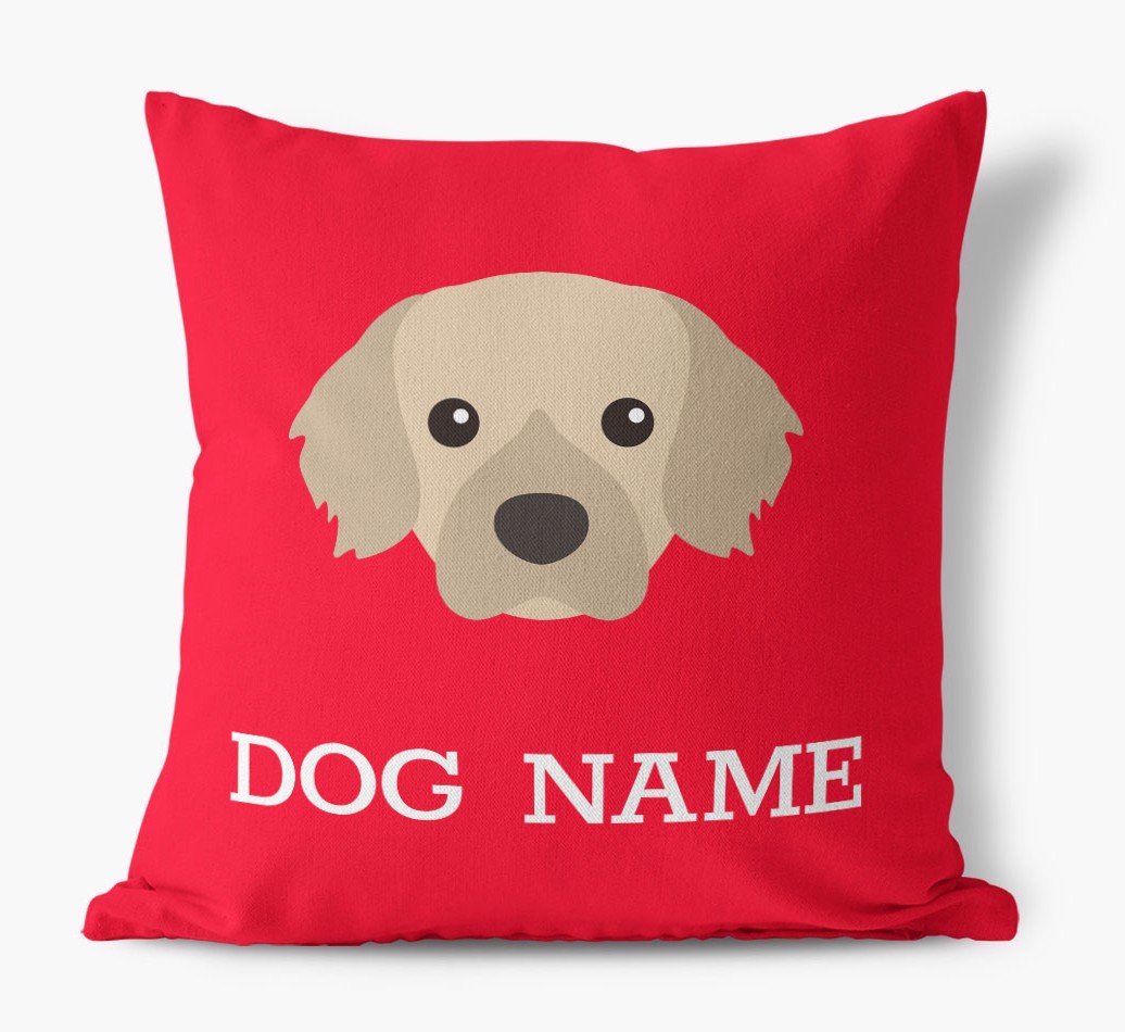 {dogsName}'s Icon: Personalised {breedFullName} Canvas Cushion
