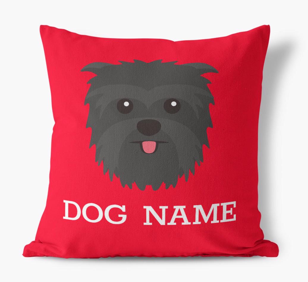 {dogsName}'s Icon: Personalized {breedFullName} Canvas Pillow