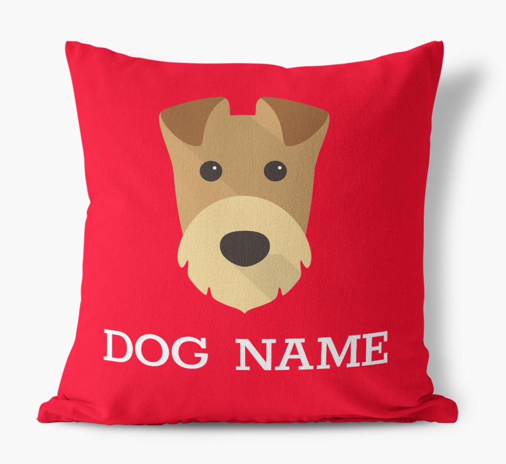 {dogsName}'s Icon: Personalized {breedFullName} Canvas Pillow