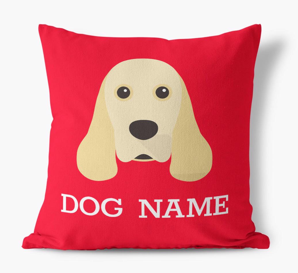 {dogsName}'s Icon: Personalized {breedFullName} Canvas Pillow