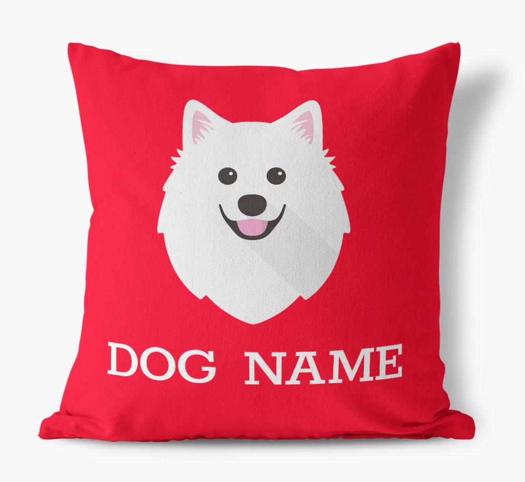 {dogsName}'s Icon: Personalized {breedFullName} Canvas Pillow