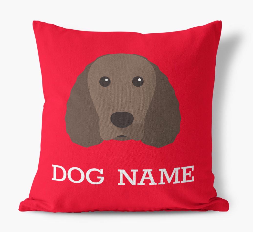 {dogsName}'s Icon: Personalized {breedFullName} Canvas Pillow