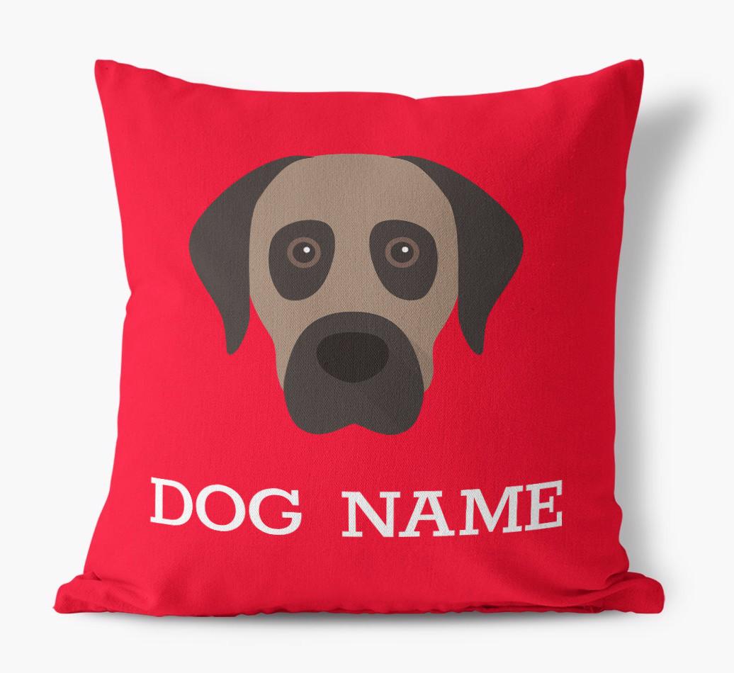 {dogsName}'s Icon: Personalized {breedFullName} Canvas Pillow