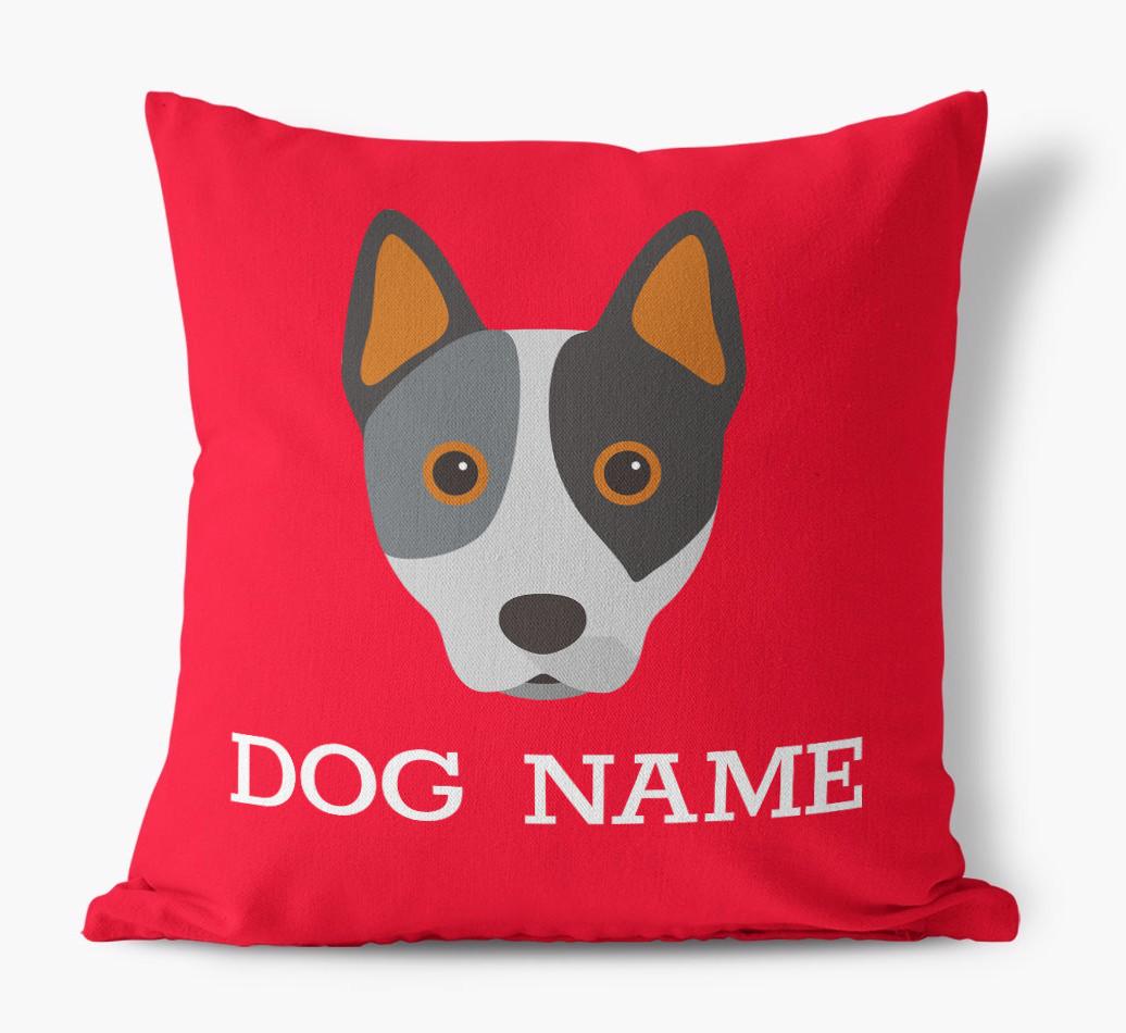 {dogsName}'s Icon: Personalized {breedFullName} Canvas Pillow