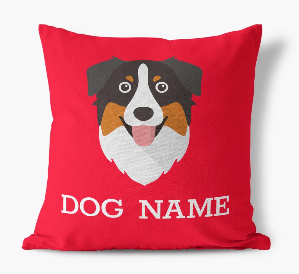 {dogsName}'s Icon: Personalized {breedFullName} Canvas Pillow