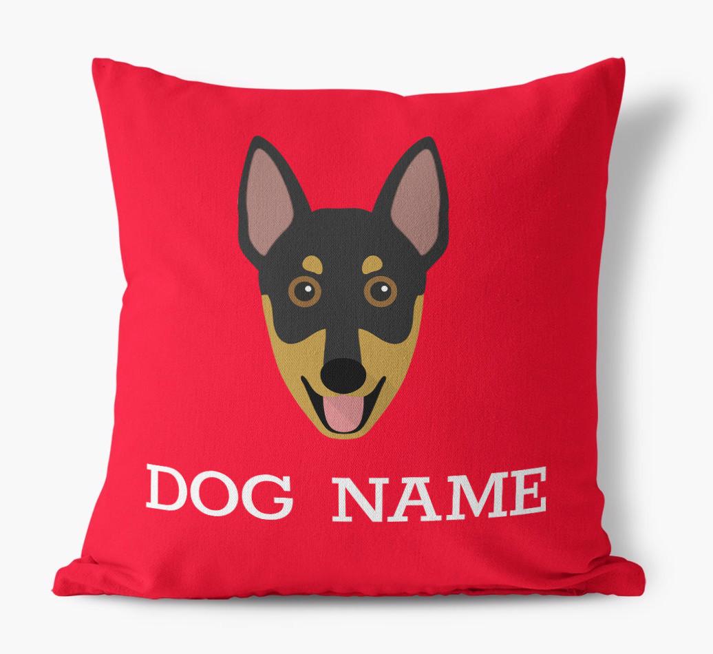 {dogsName}'s Icon: Personalized {breedFullName} Canvas Pillow
