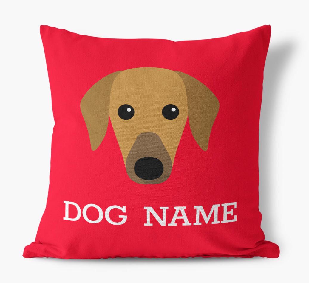{dogsName}'s Icon: Personalized {breedFullName} Canvas Pillow